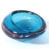 cendrier vide poche cristal bleu art deco