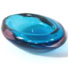 cendrier vide poche cristal bleu art deco