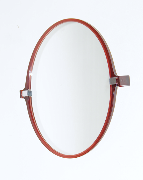 miroir 70 plastique oval vintage
