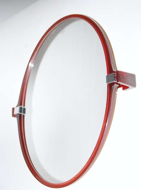 miroir 70 plastique oval vintage