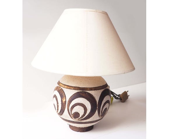 boule céramique lampe beige