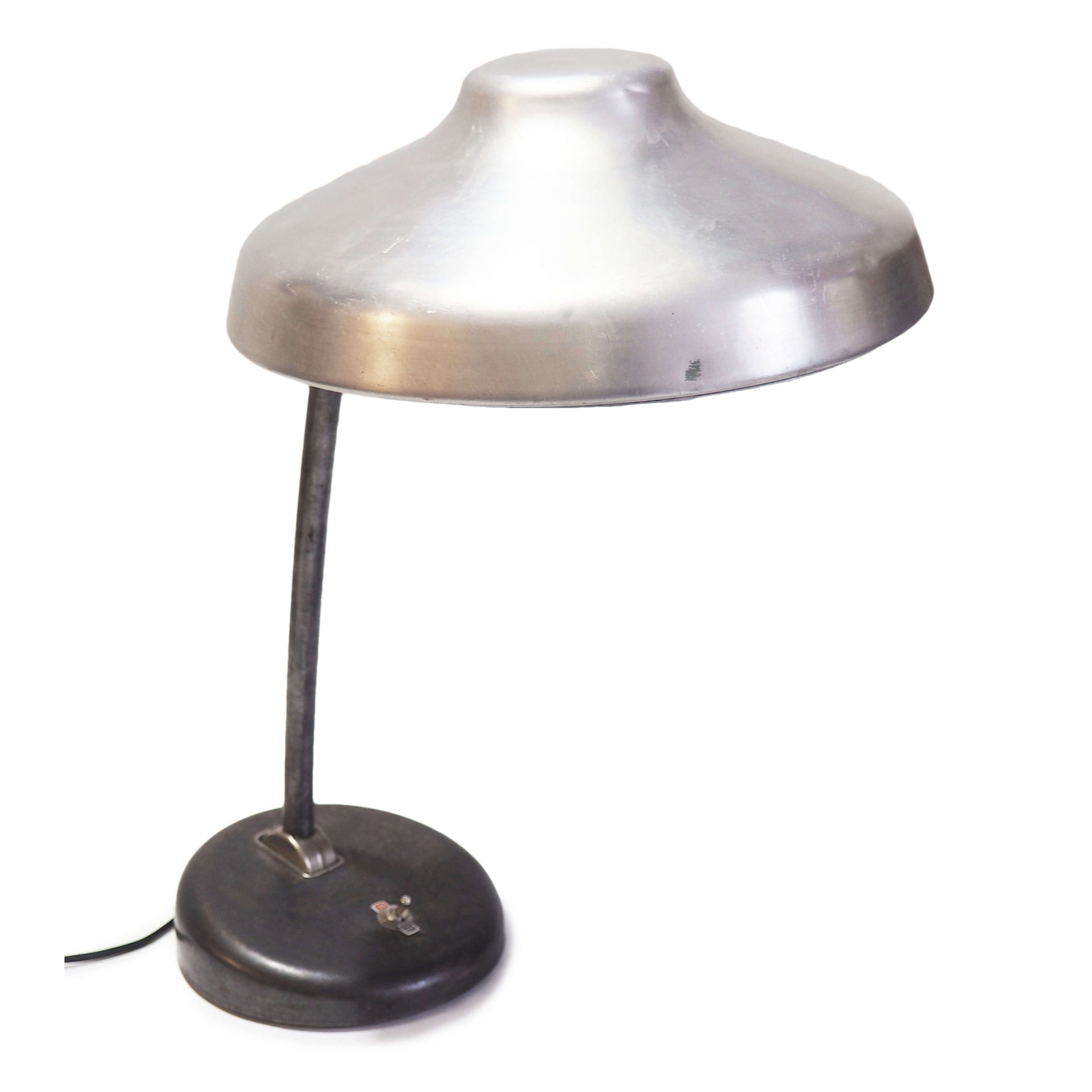 Lampe d'atelier orientable en aluminium des années 30, lucinevintage