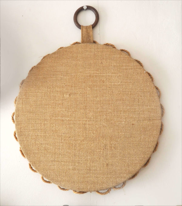 miroir corde macramé soleil vintage