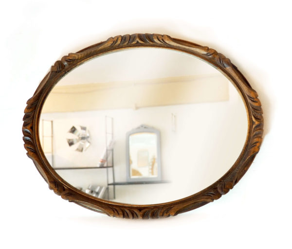 miroir bois sculpte vintage