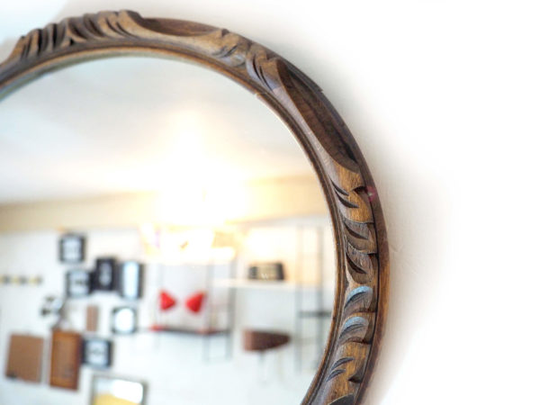 miroir bois sculpte vintage