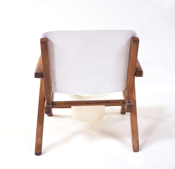 fauteuil pot bois blanc ciseaux