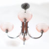 lustre bois alu coupelles roses retro