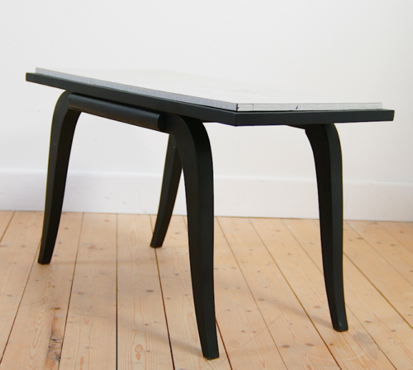 mini table Formica noire grise retro