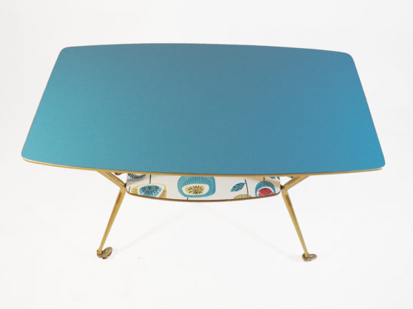 table télé customiser vintage bleue