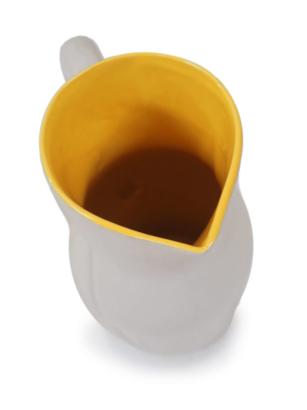 grand vase cruche intérieur jaune lucinevintage