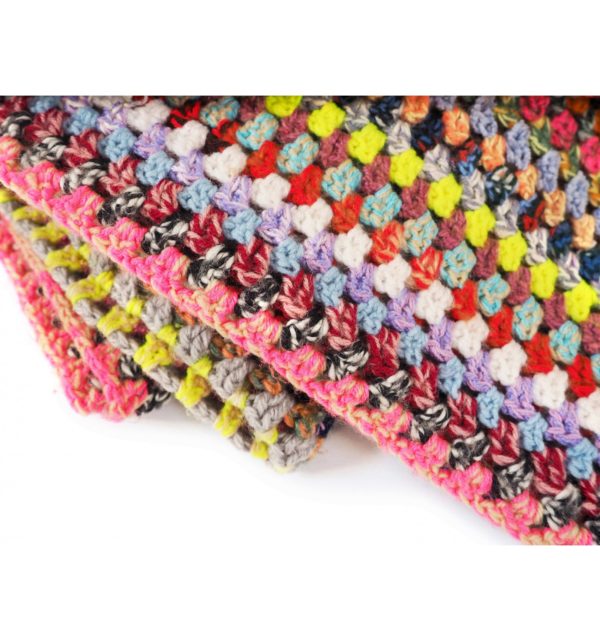 plaid crochet fluo vintage