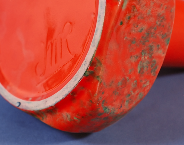 céramique orange JMR sel années 70
