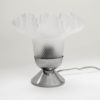 lampe dentelle verre ancien chrome 2
