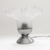lampe dentelle verre ancien chrome 3