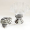 lampe dentelle verre ancien chrome 4