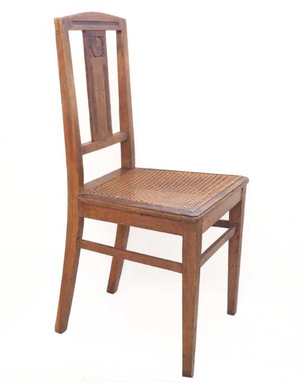 chaise cannee bois années 30 1