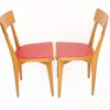 duo chaises bois Skaï rouge 3