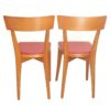 duo chaises bois Skaï rouge 4