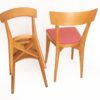 duo chaises bois Skaï rouge 5