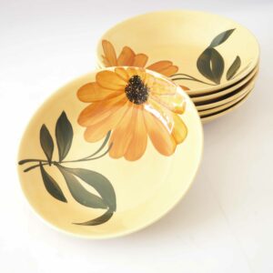 6 assiettes creuses Gien tournesol - vendu