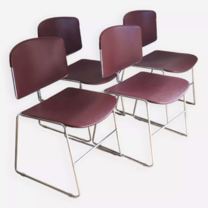 4 chaises traineau max stacker pour steelcase