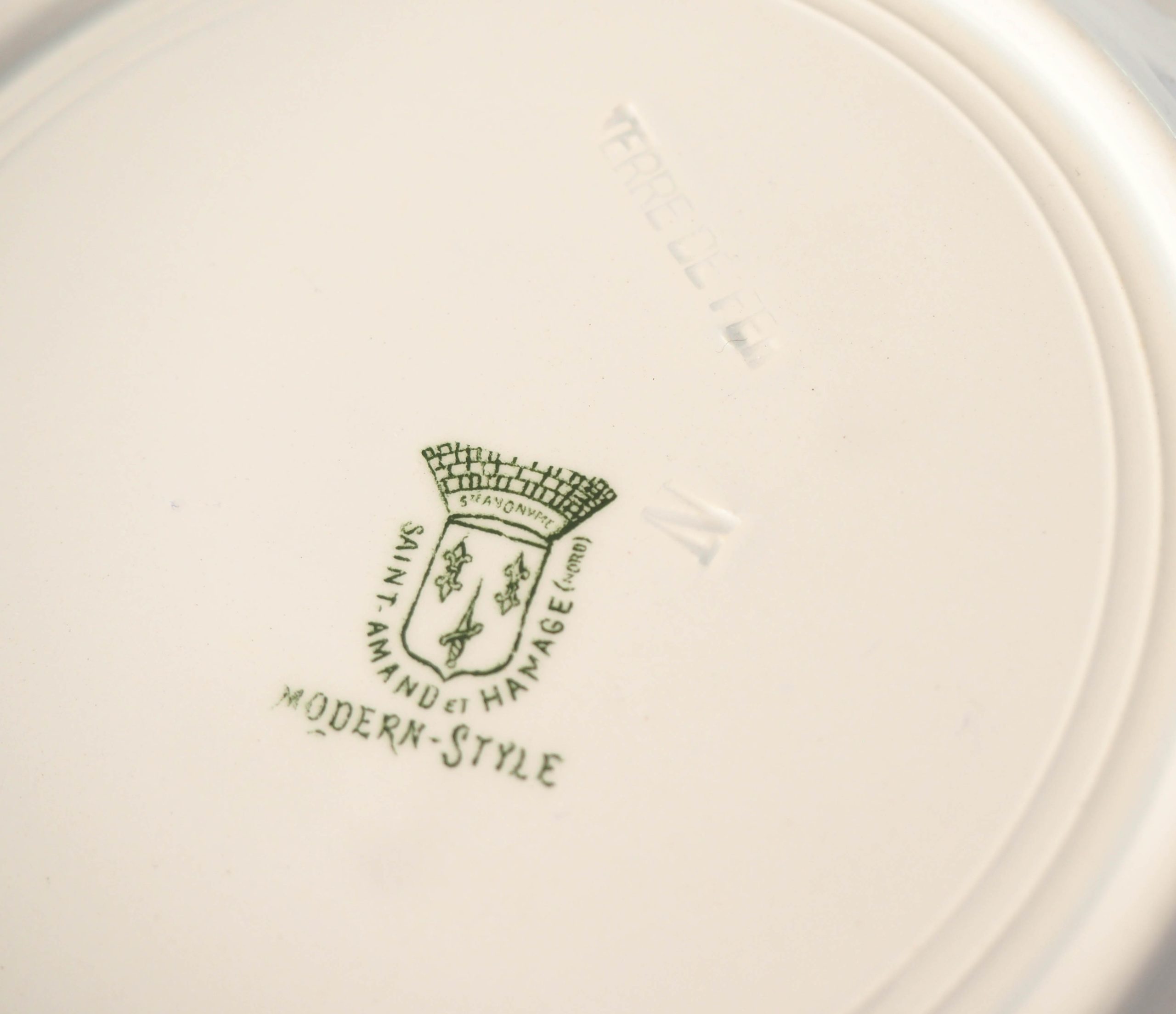 6 assiettes terre de fer vertes – Image 4