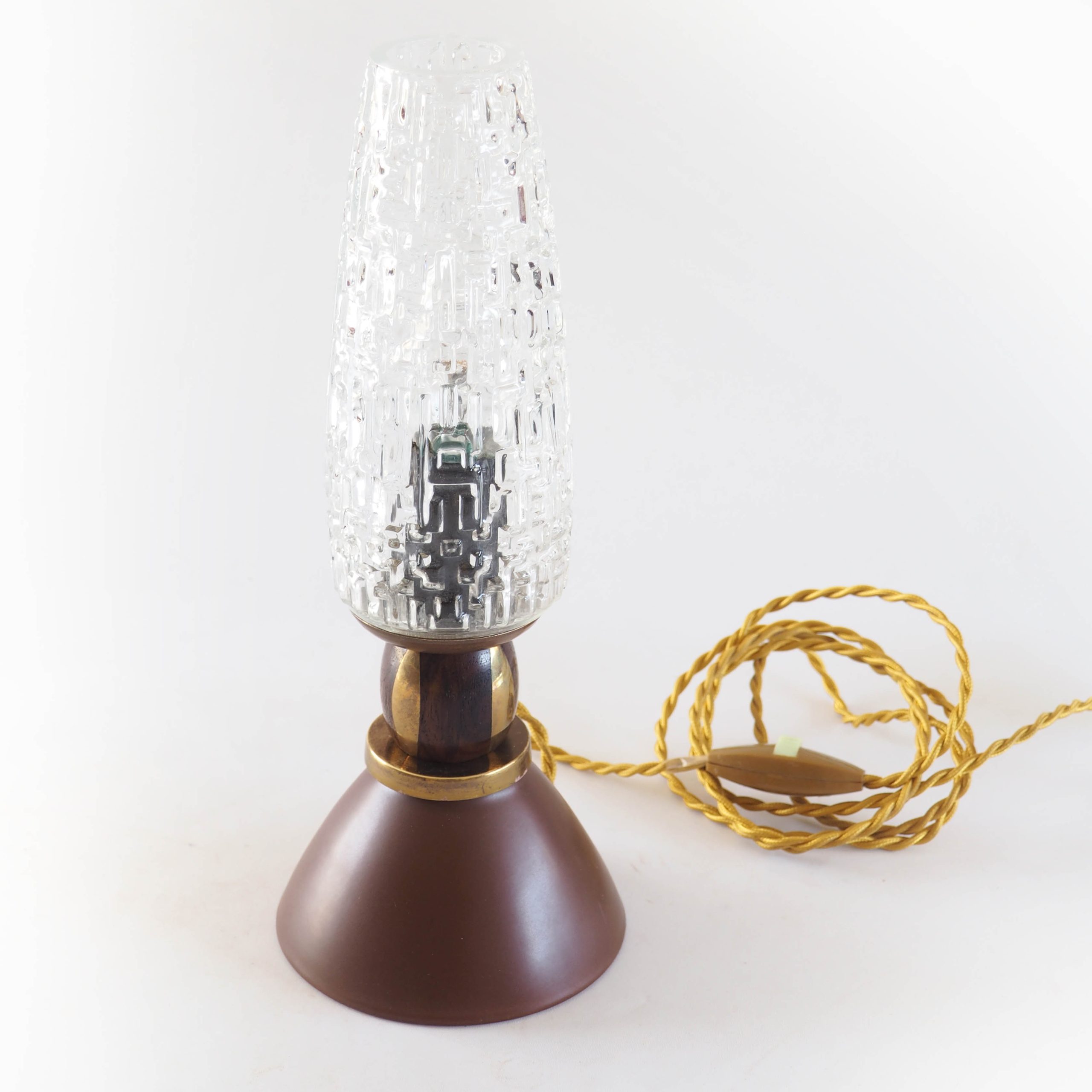 Lampe flute bois laiton – Image 6