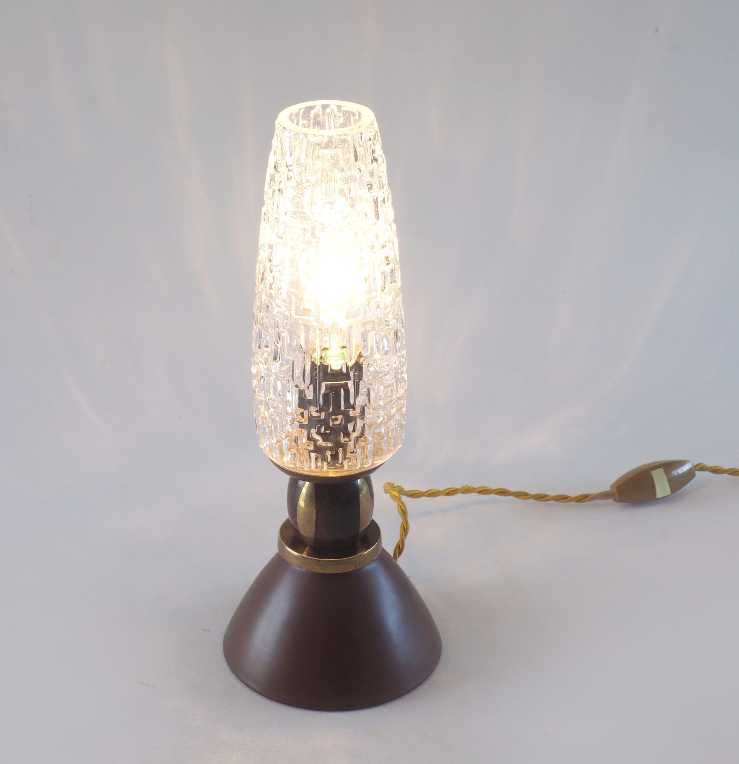 Lampe flute bois laiton – Image 4