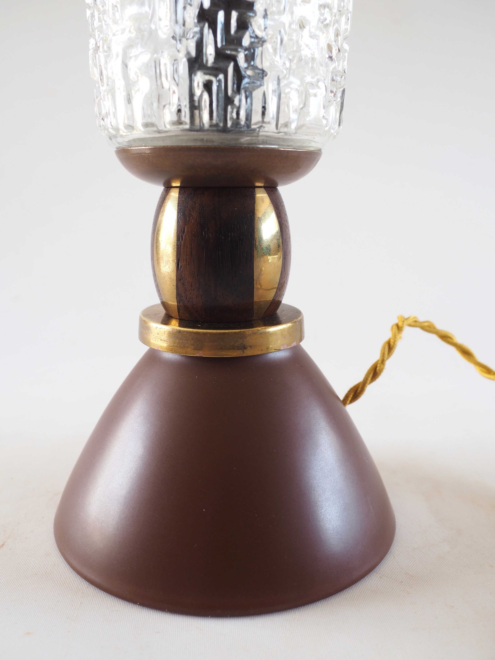 Lampe flute bois laiton – Image 3