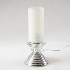 Lampe tube et chrome art déco