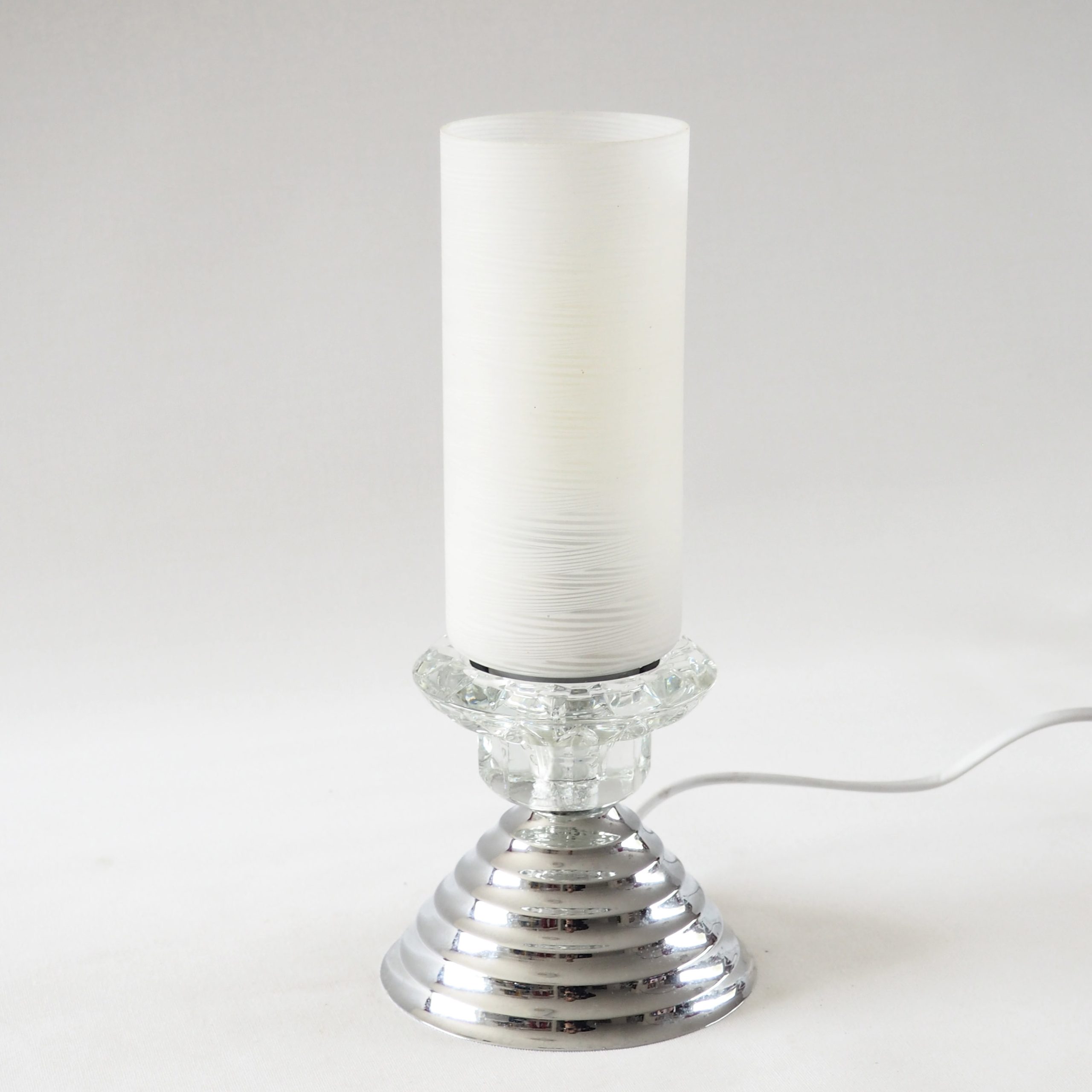 Lampe tube et chrome art déco