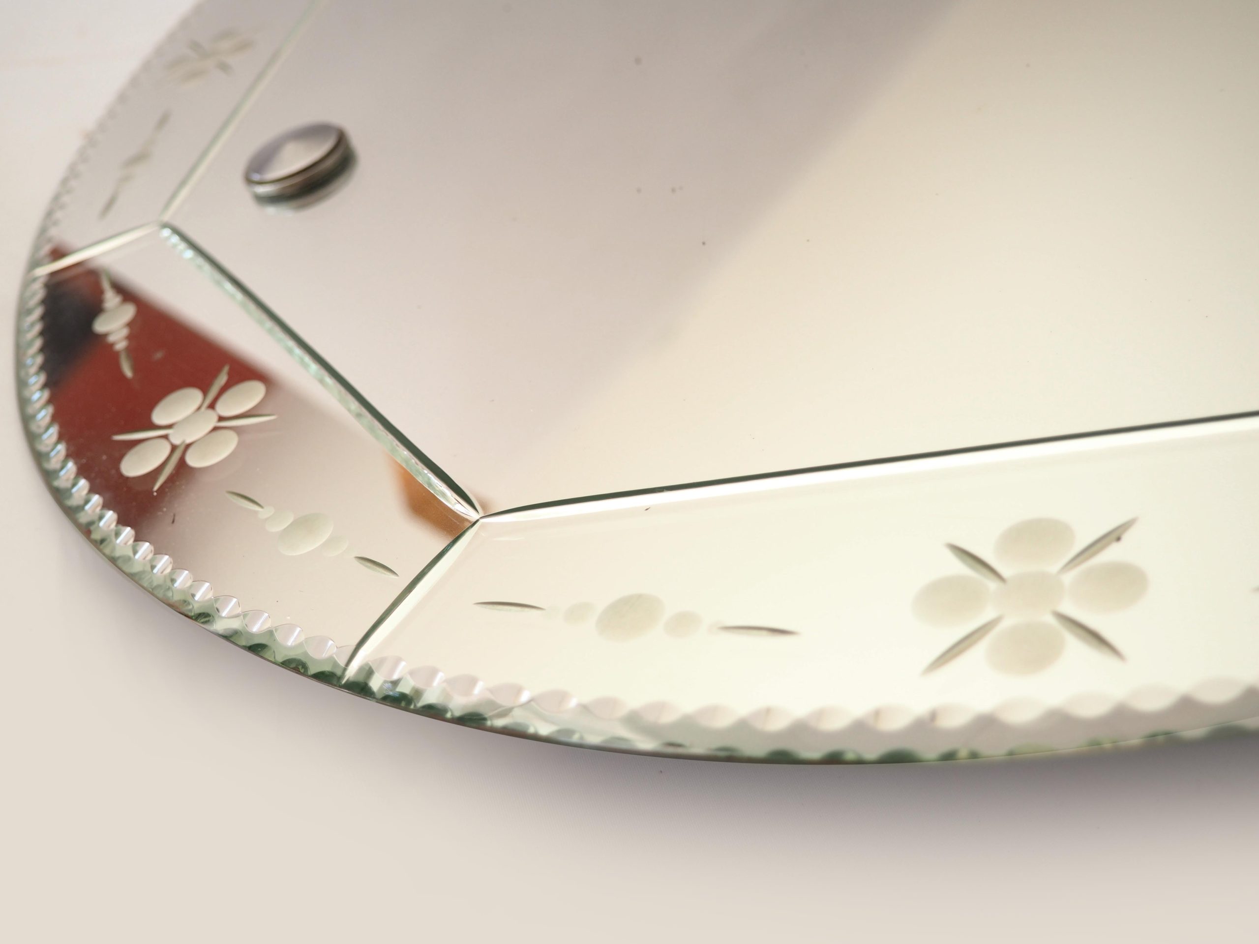 Miroir ciselé vénitien rond – Image 3