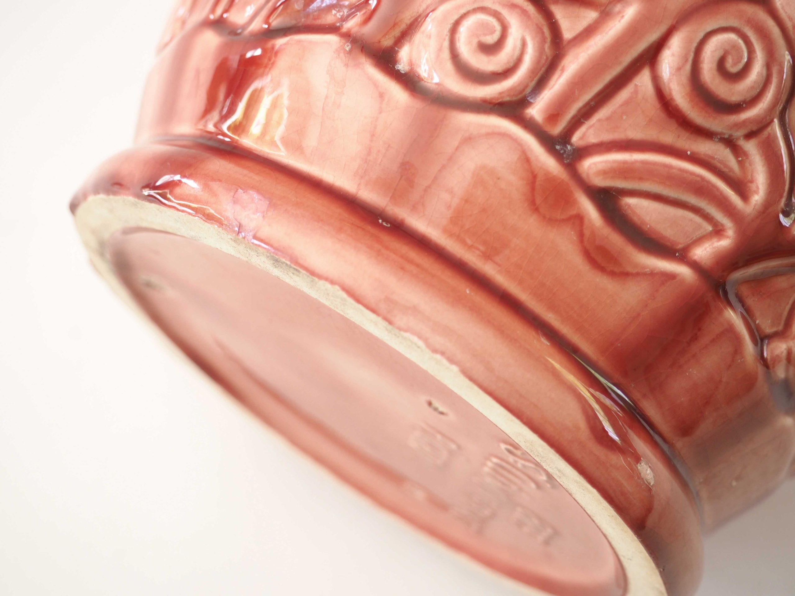 Grand vase art déco décor colombes – Image 8