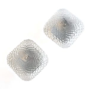 Paire d'appliques carrées pointes en spirale