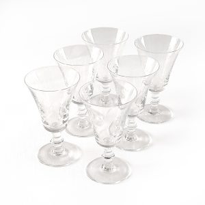 6 verres tulipe taillés 1940