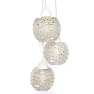 Suspension 3 boules verre 1970