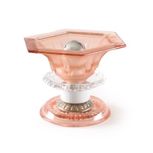 Lampe verreries roses art déco