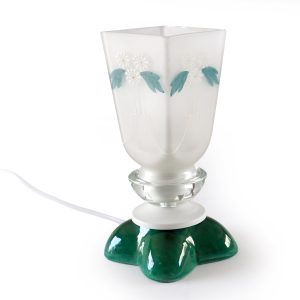 Lampe verrerie pâquerettes