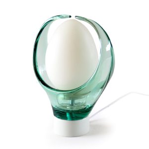 Lampe opaline oeuf orientable vase turquoise