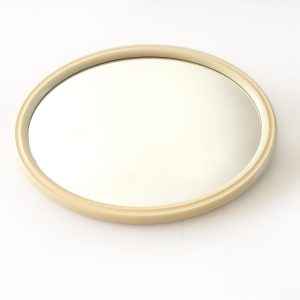 Miroir Tiger ovale 1980 écru