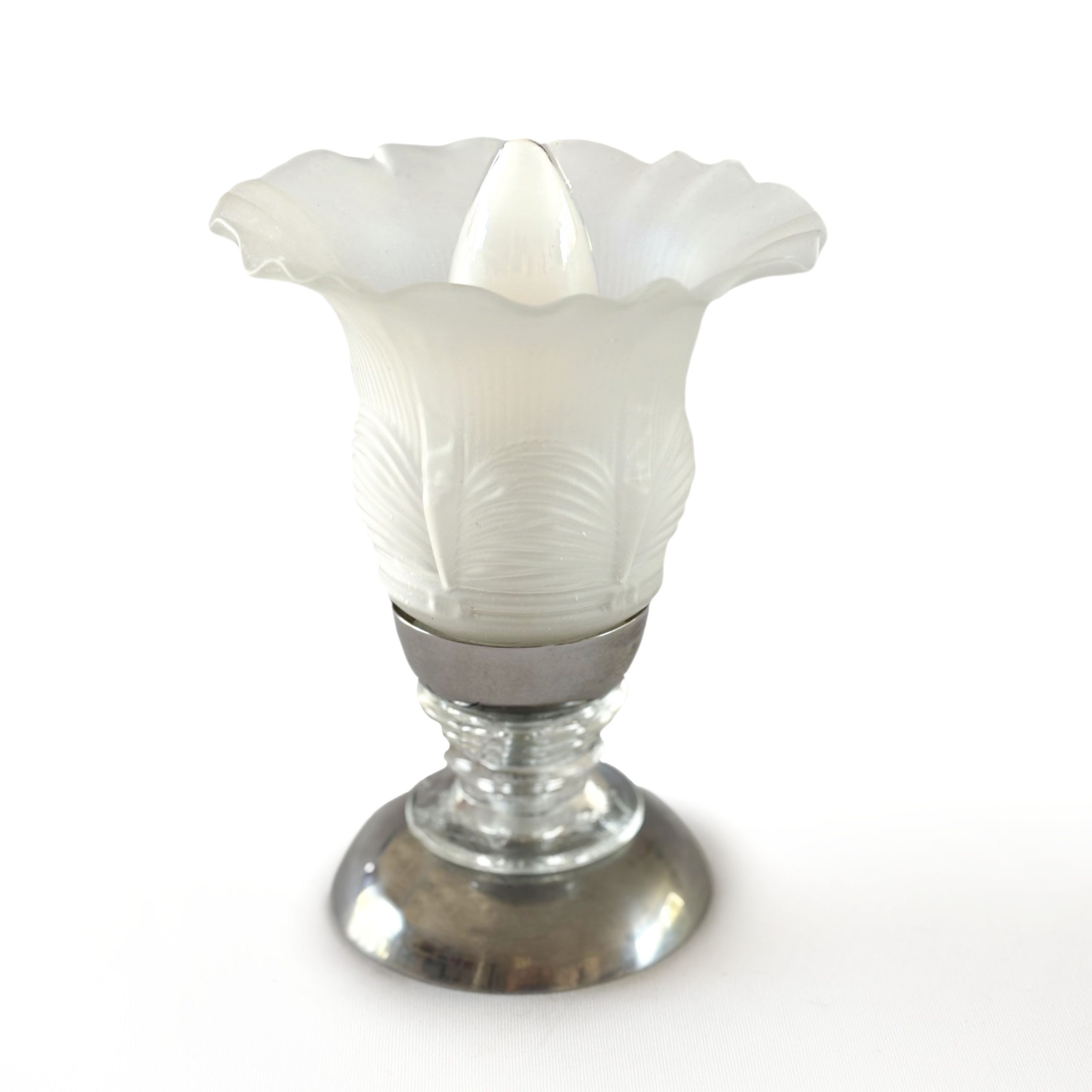 Lampe cloche drappé satiné 'kiwi'
