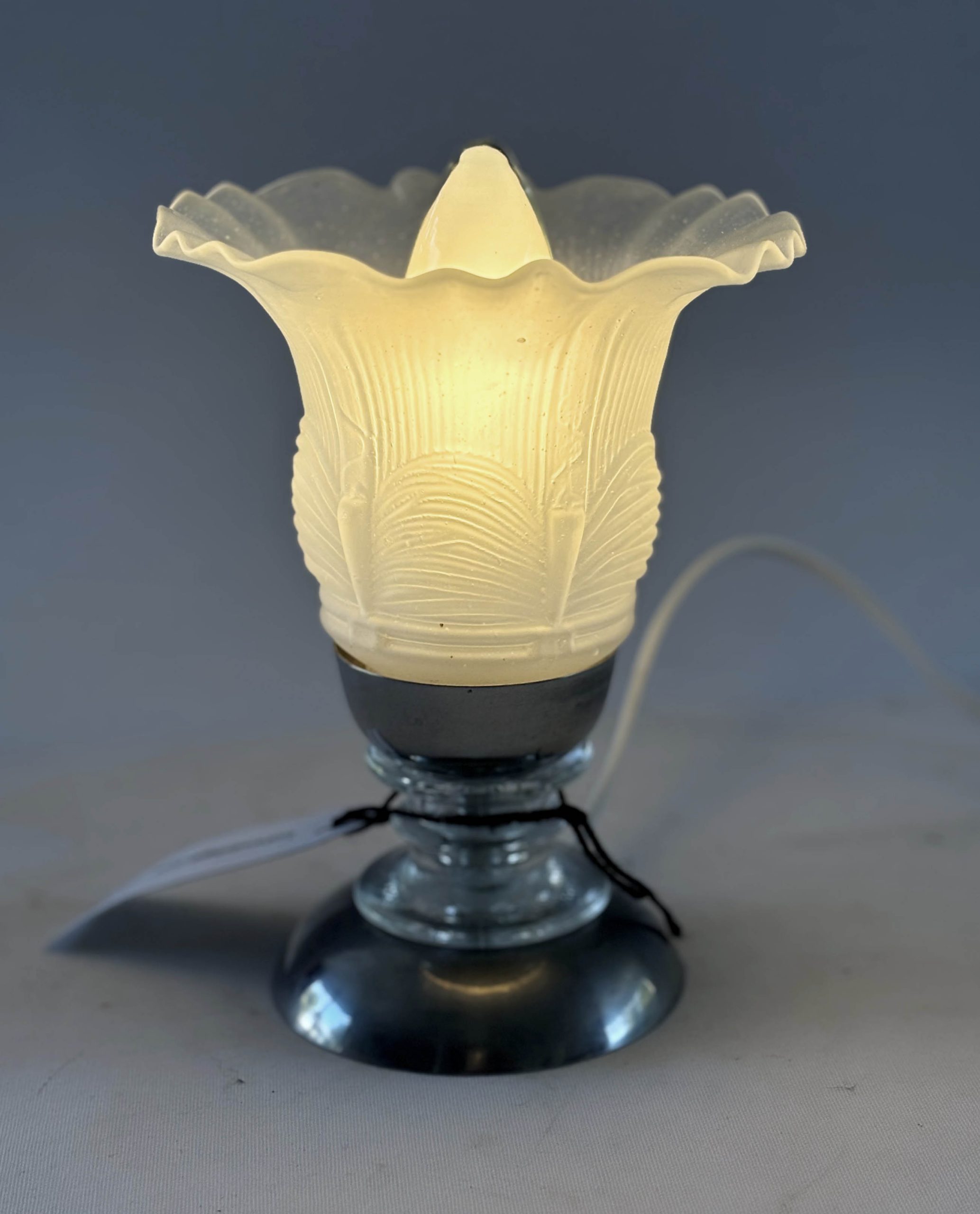 Lampe cloche drappé satiné 'kiwi' – Image 3