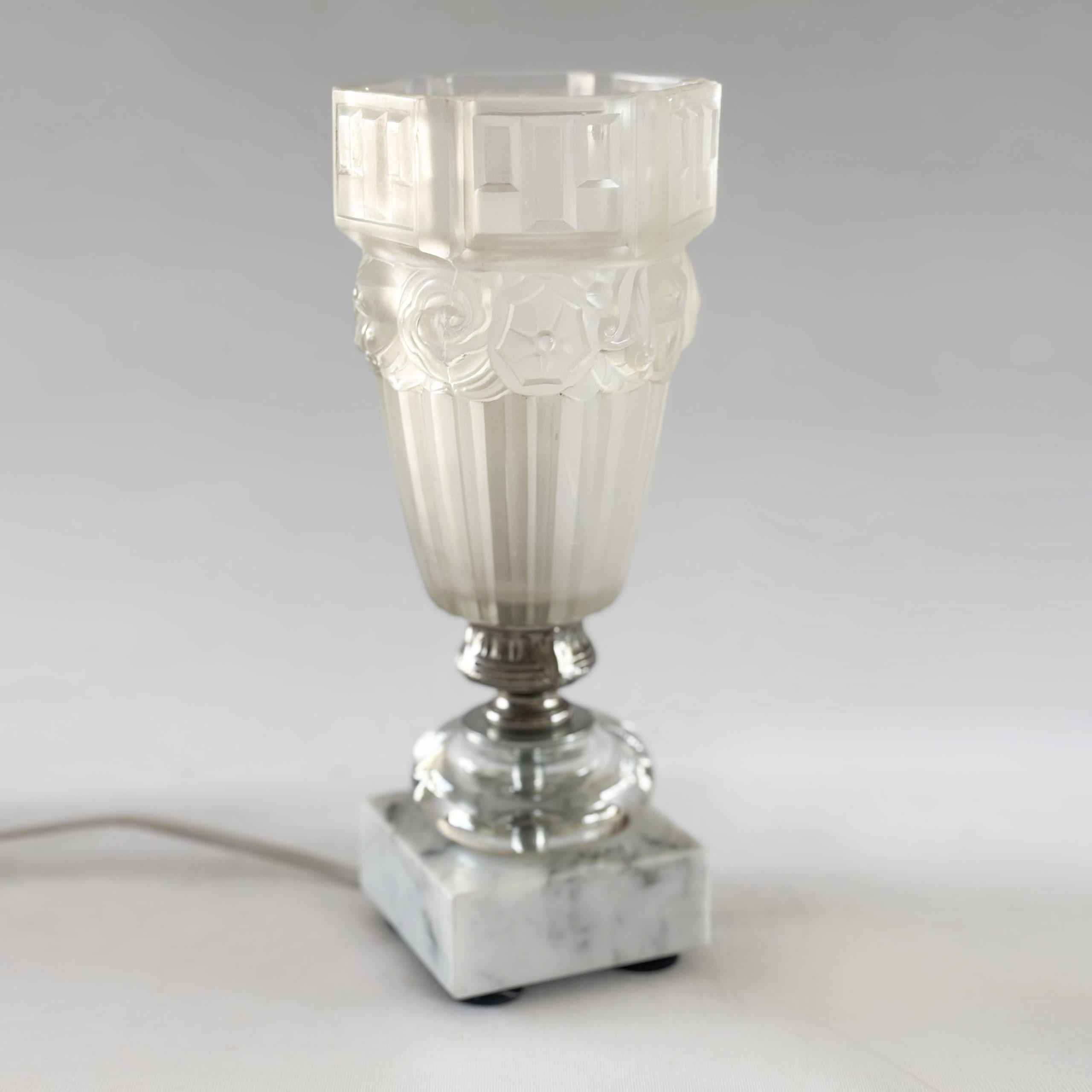 Lampe art déco et marbre 'kola'