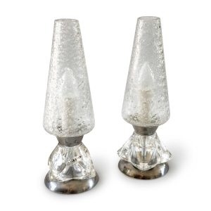 Paire de lampes flutes cristal 'kiki'