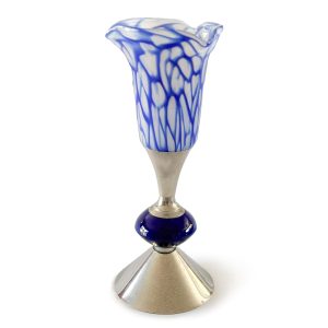 Lampe pate de verre bleue 'koto'