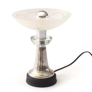 Lampe verrerie satinée cercles