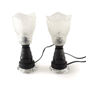 Paire lampes verreries art déco