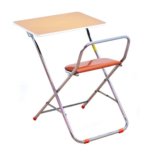 bureau écolier pliant chrome vintage